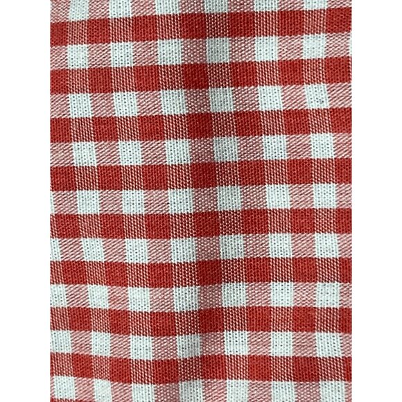 Nautica Boys Medium 10/12 Red Gingham Check Long Sleeve Button Down Shirt - Picture 11 of 12
